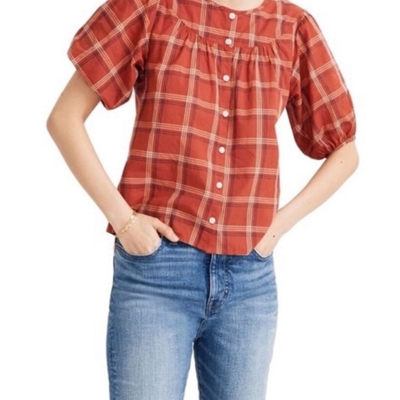 Madewell Tops - Madewell Prose Shirt in Red Plaid